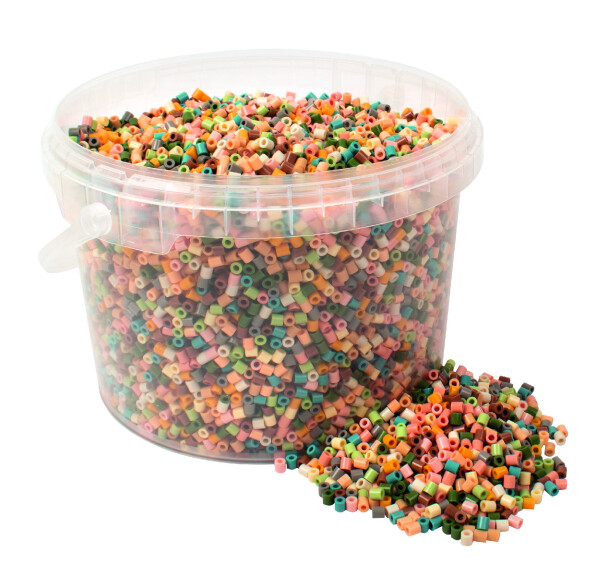 Zažehlovací korálky pastelové (Mellow pastel), 20 000 ks v kyblíku