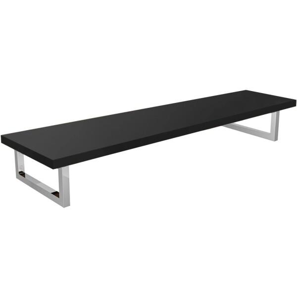 CERANO Deska pod umyvadlo Navira Pro + 2+1 podpěrná konzole - černá matná - 140x46x3,6 cm - 6061193