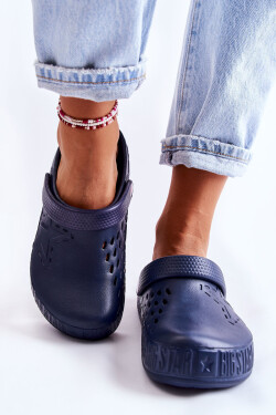 Dámské světlé pantofle Big Star II275002 námořnická modrá 41