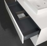 VILLEROY & BOCH - Collaro Umyvadlová skříňka, 100x55x50 cm, 2 zásuvky, Glossy White C01600DH