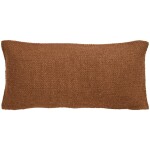 Ib Laursen Povlak na polštář Tone-in-Tone Rust Stripes 35 × 80 cm, oranžová barva, textil