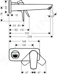 HANSGROHE - Talis E Umyvadlová baterie pod omítku, matná černá 71734670