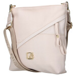 Moderní dámská koženková crossbody kabelka LB Ettela, béžová