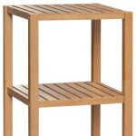 Regál, 4 police, masiv bambus, přírodní odstín, nosnost 12 kg