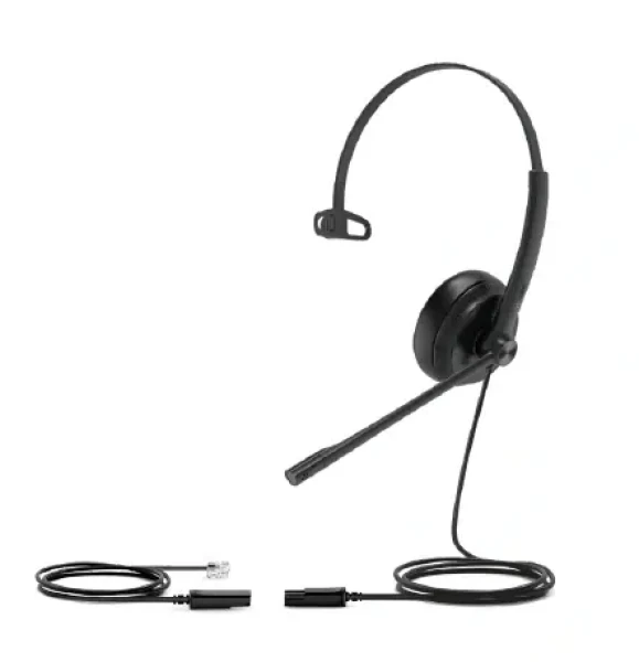 Yealink YHS34 Mono / Mono náhlavní souprava / mikrofon / QD RJ9 / pro IP telefony (YHS34Mono)