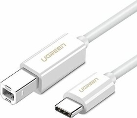 UGREEN Kabel USB-C (M) - USB-B 2.0 (M) 1m bílá (6957303845606)