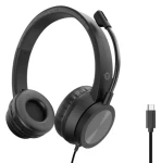 Conceptronic Stereo USB-C headset černá / Sluchátka / S mikrofonem / ANC / USB-C / 32 Ohm / 2 m (POLONA05BC)