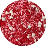 Dortisimo 4Cake Cukrové zdobení bílé, růžové a červené Flash of Love (50 g)