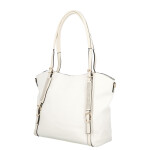 Stylová dámská koženková kabelka na rameno Zita, bílá