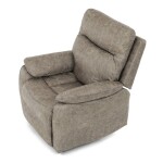 TV a relaxační křeslo s manuálním ovládáním, potah lanýžová látka v dekoru vintage