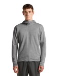 ICEBREAKER Mens Merino 360 Realfleece Elem LS Zip Hood, Metro Heather velikost: S