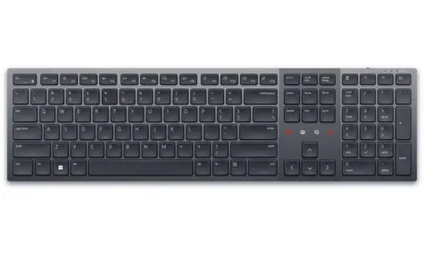 DELL KB900 DE černo-šedá / Bezdrátová klávesnice / DE / QWERTZ / USB / Bluetooth (580-BBDP)