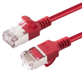 MicroConnect CAT6a U-FTP Slim červená / Patch kabel / 1,5 m / LSZH / RJ-45 (V-FTP6A015R-SLIM)