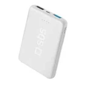 SBS PowerBank Pocket 5000 mAh bílá / 2xUSB / 2.1A (TEBB5000POCW)
