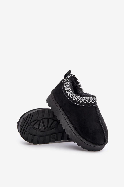 Sněhule Kotníkové Dětské Na Platformě Zateplené Kožíškem Černé Vilabria 22