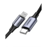 UGREEN 60759 Kabel USB-C (M) - Lightning (M) 1m černá (6957303867592)