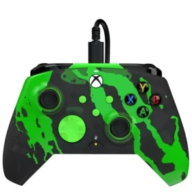 PDP Rematch GLOW Jolt Green / Herní ovladač / drátový / USB-C / 2,43 m / Xbox Series X/S, Xbox One, PC (049-023-JGR)