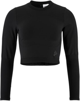 Běžecký top CRAFT ADV Tone Seamless Cropped LS - černý Velikost textilu: XS-S