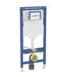 GEBERIT - Duofix Set předstěnové instalace, klozetu a sedátka Duravit D-Code, tlačítka Sigma20, Rimless, SoftClose, matný chrom/chrom SANI11CP2101
