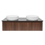Koupelnová skříňka s deskou z umělého kamene SAT Evolution 118x30x44,8 cm ořech mat SATEVO120NATK SATEVO120NATK