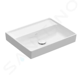 VILLEROY & BOCH - Collaro Umyvadlo nábytkové 600x470 mm, bez přepadu, bez otvoru pro baterii, CeramicPlus, Stone White 4A3363RW