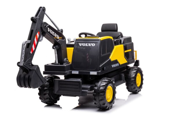 Mamido Dětský elektrický bagr Volvo DK-VE888 žlutý 12V14Ah EVA, ECO kůže