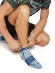ICEBREAKER Mens Mer Run+ Ultralight Mini, Flint Blue/Atlantis (vzorek) velikost: M