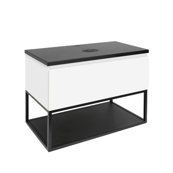 Koupelnová skříňka s krycí deskou SAT B-Way 59x50x45 cm bílá lesk BWAY60WZF BWAY60WZF