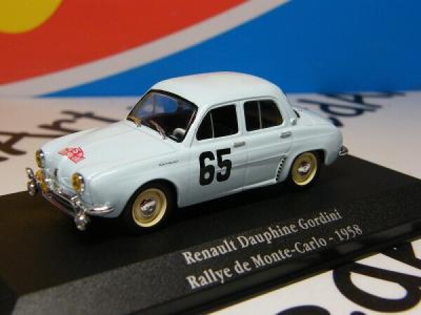 33/23 MIX CARS- Renault Dauphine Gordini Monte-Carlo 1958 - ATLAS 1:43