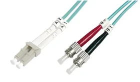 OPTIX LC-ST / Optický patch cord / 50/125 / OM3 / duplex / 1 m (8595589813407)