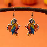 Ptakoviny.cz Náušnice papoušek barevný