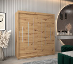 Šatní skříň Abi Y0 Barva korpusu: Dub artisan, Rozměry: 120 cm, Dveře: Černá