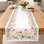DumDekorace Dekorativní ubrus s jarními květinami Šířka: 140 cm | Délka: 200 cm