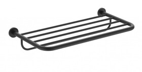 IDEAL STANDARD - IOM Polička s držákem ručníků, délka 57 cm, hedvábná černá A9106XG