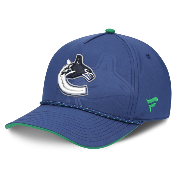 Pánská kšiltovka Vancouver Canucks NHL Fanatics Blue On Stage Podium Draft 2026 A-Frame