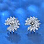 Royal Fashion stříbrné náušnice HA-XEA002-SILVER-MOISSANITE