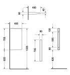 DURAVIT - Architec Pisoárová dělící stěna, s WonderGliss, bílá 85000000001