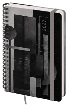 Diář 2027 týdenní A5 s poznámkami Twin - Abstract