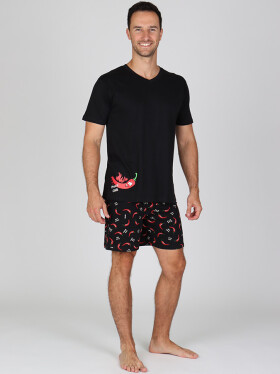 EVONA a.s. Pánské krátké pyžamo P BIVOJ s chilli papričkami - P BIVOJ XXL