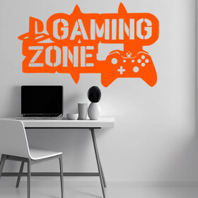 Samolepka Gaming zone Barva: oranžová, Velikost: 100 x 60 cm