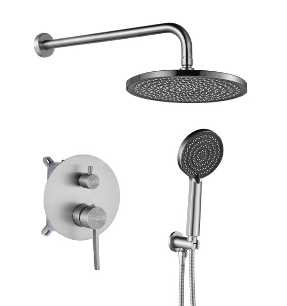REA - Podomítková sprchová sada Foster Brush Nickel + BOX REA-P6440