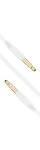 FIXED Plochý audio AUX kabel s konektory 2 x 3.5 mm jack bílá (FIXM-AUX-WH)