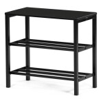 Botník, 1 police, černý matný lak