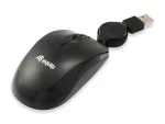 Equip Cestovní myš s vysouvacím kabelem / Myš / USB-A / 1000 DPI / 3 tlačítka / oboustranná / černá (245103)