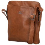 Trendy dámská koženková crossbody kabelka Coveri Poala, koňaková