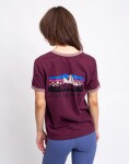 Tričko Patagonia W's Fitz Roy Foothills Ringer Tee Berry Fig