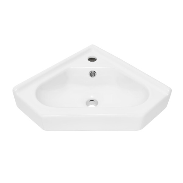 Rohové umyvadlo SAT B-Way 55x38,5 cm otvor pro baterii uprostřed SATBW5538 SATBW5538