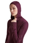 ICEBREAKER Wmns Merino 300 RealFleece Desc LS Zip Hood, Dark Berry (vzorek) velikost: S