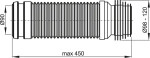 Alcadrain Koleno odpadu DN90/110 flexi M9006 M9006