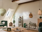 Ferm LIVING Nástěnný úložný koš Pear Braided Natural, přírodní barva, proutí